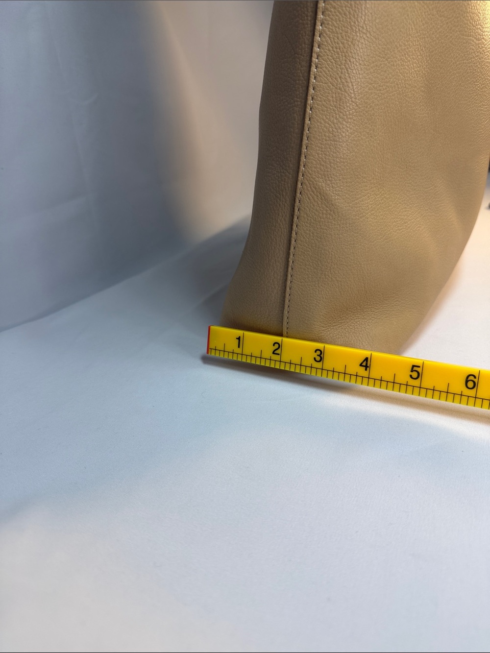 Margot Soft Leather Hobo Bag in Beige - Picture 3 of 8